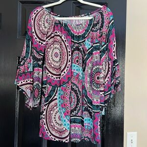 Black/Purple Print Dress
